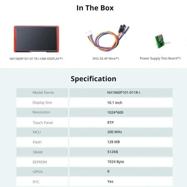 10.1 Inch Nextion Dokunmatik NX1060P101-011R-I