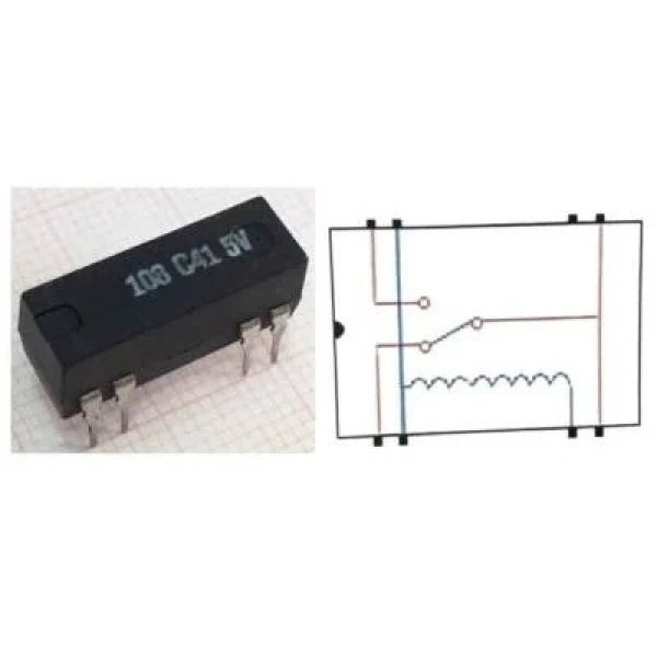 108 C41 5V Reed Röle Tek Kontak C/O 5VDC 0.25A
