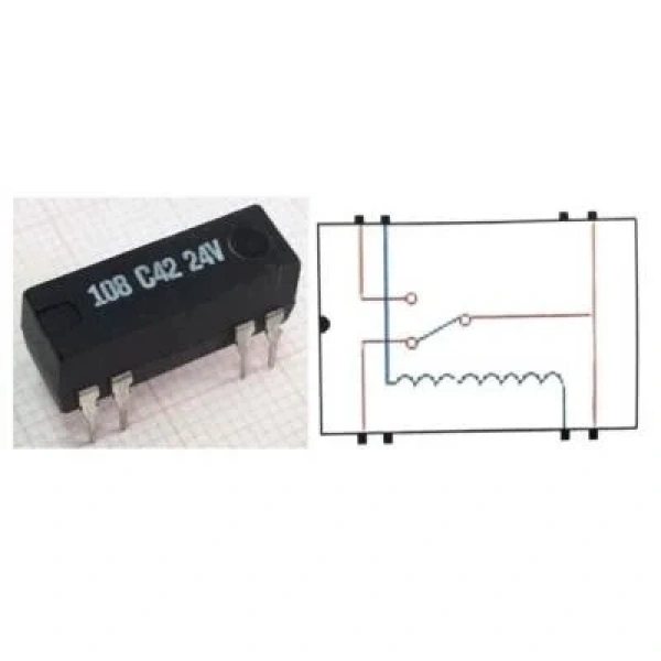 108 C42 24V Reed Röle Tek Kontak C/O 24VDC 0.25A