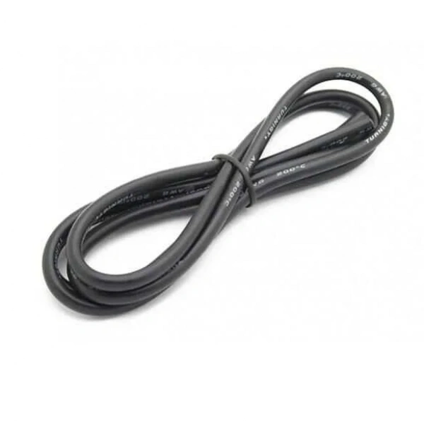 12 AWG Silikon Kablo Siyah - 1 Metre