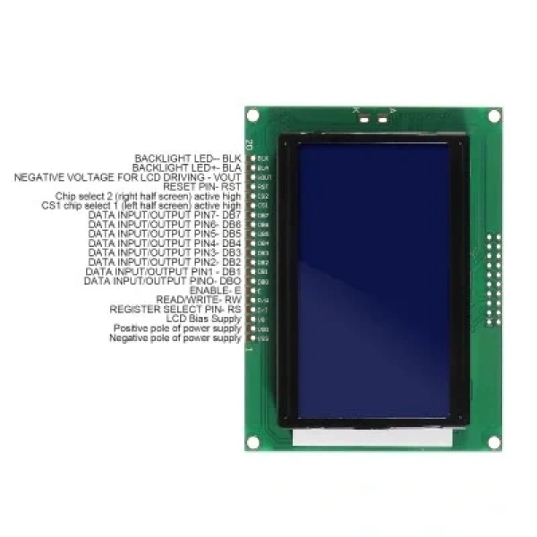 128x64 Grafik LCD Mavi