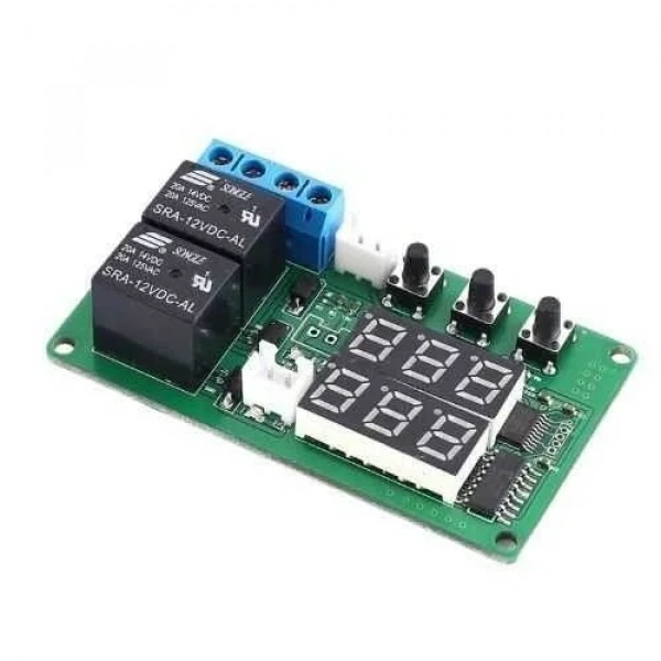 12V 2 Kanal Röle Çıkışlı Dijital Termostat - Kırmızı/Mavi