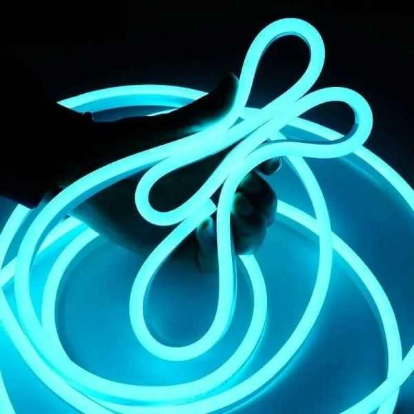 12V Esnek Neon Şerit Led 5 Metre - Buz Mavisi