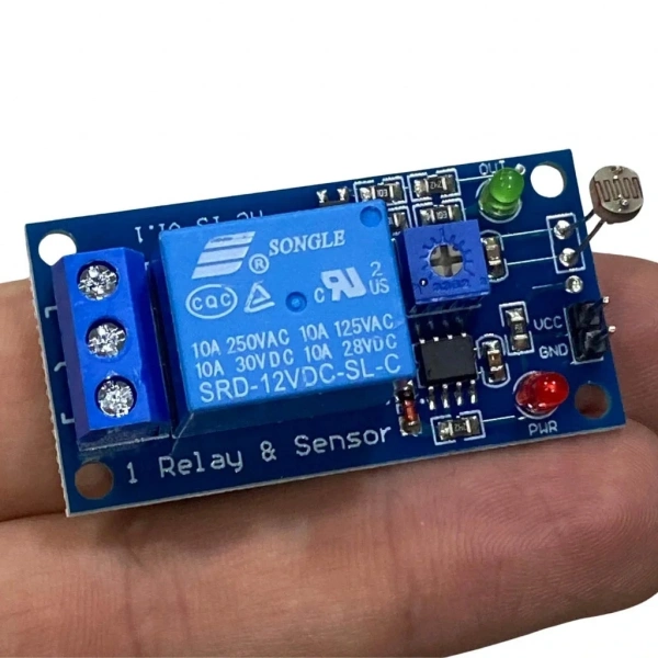 12V Tek Kanal LDR Işık Kontrollü Röle Modülü