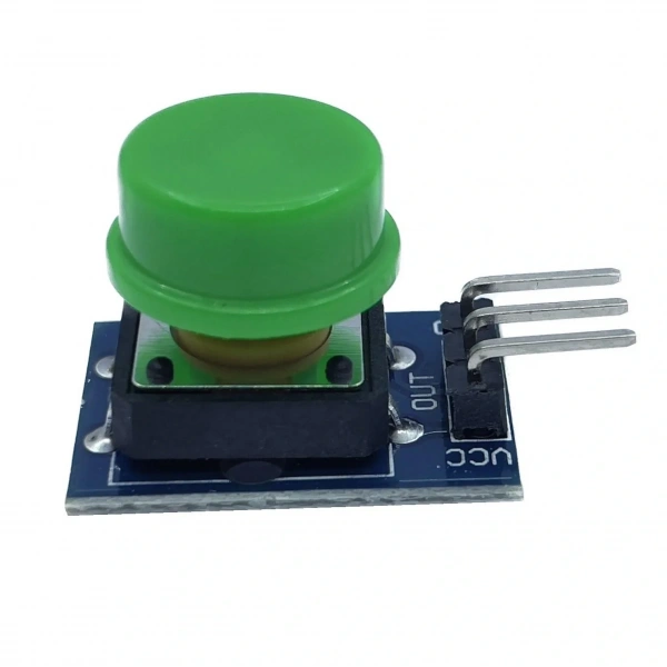 12x12mm Push Buton Switch Modül Yeşil Kapak 1 Adet