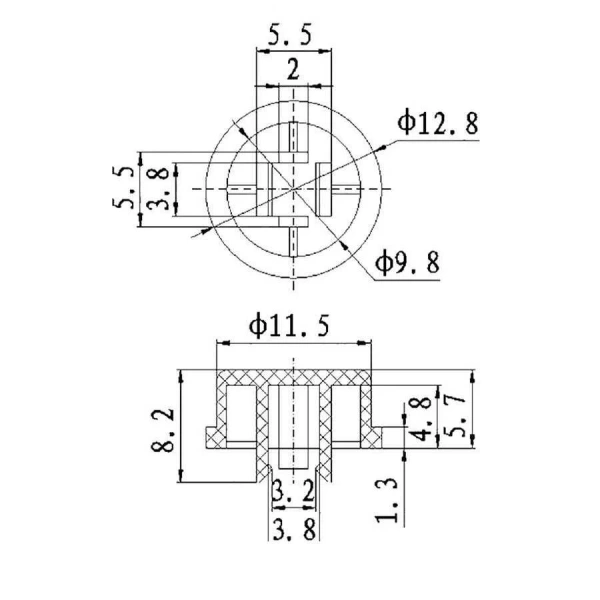 12x12mm Yuvarlak Tact Switch Kapak Push Buton Kapağı Beyaz