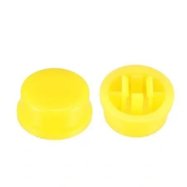 12x12mm Yuvarlak Tact Switch Kapak Push Buton Kapağı Sarı