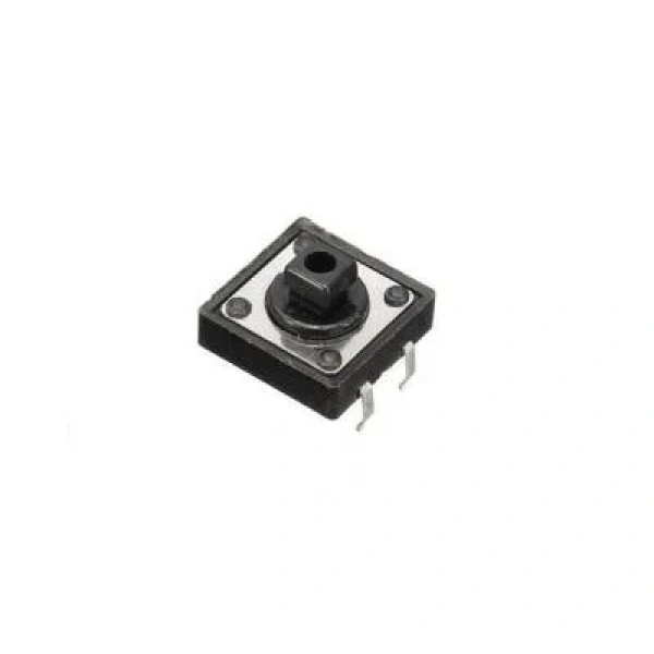 12x12x7.3mm 4 Pinli Siyah Push Buton - Tact Switch