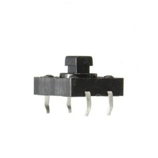 12x12x7.3mm 4 Pinli Siyah Push Buton - Tact Switch