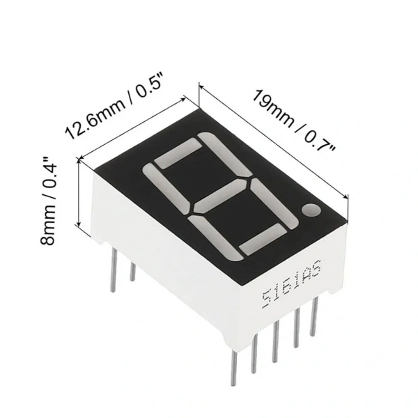 14 mm 7 Segment Display Ortak Katot 1 Digit