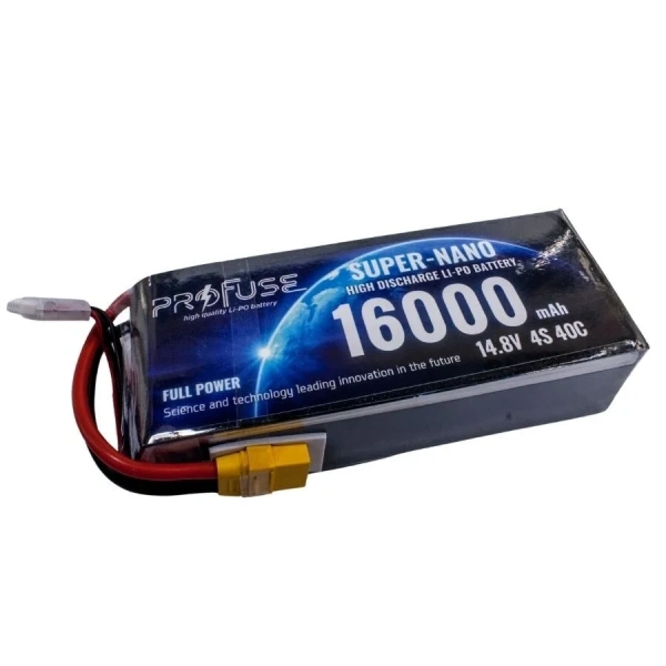14.8V 4S 16000mAh 40C Lipo Batarya