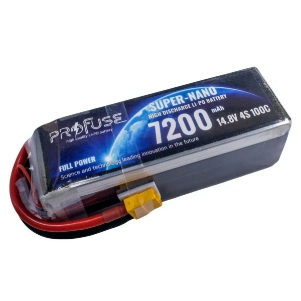14.8V 4S 7200mAh 100C Lipo Batarya