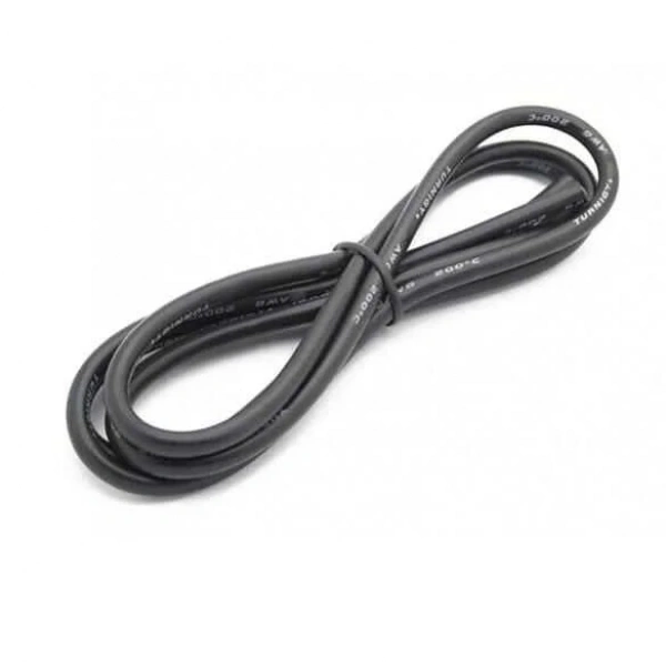 16 AWG Silikon Kablo Siyah - 1 Metre