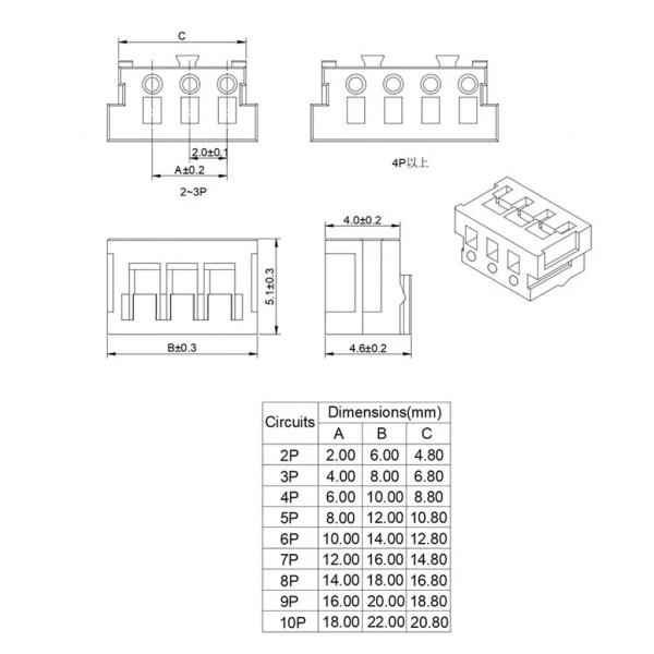 179228-4 AMP-CT 4 Pin 2mm 15cm Çok Damarlı Dişi Bağlantı Kablosu