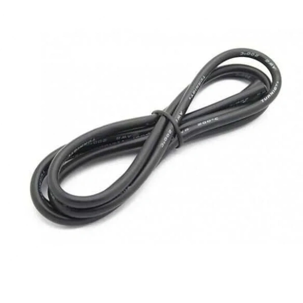 18 AWG Silikon Kablo Siyah - 1 Metre