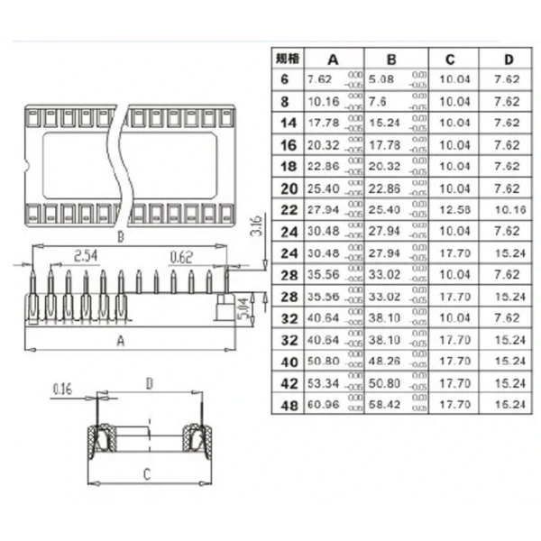 18 Pin Entegre Soketi