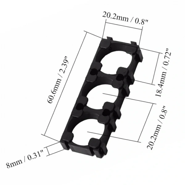 18650 Li-ion Pil Tutucu Braket 3lü