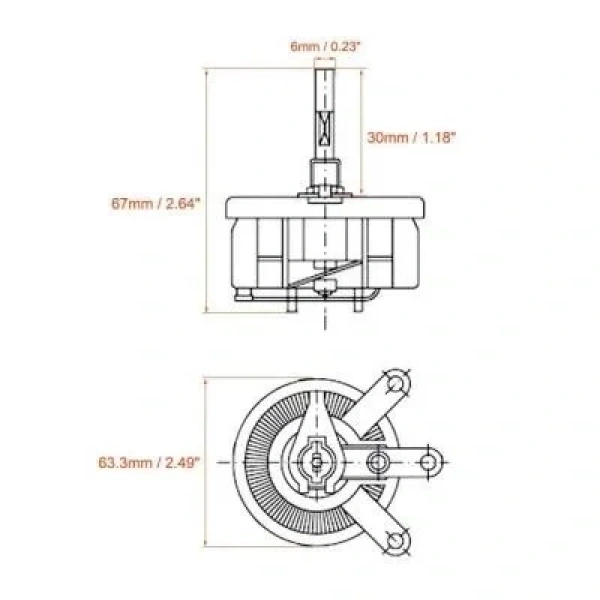 1K 50W BC1 Reosta Direnç - Potansiyometre