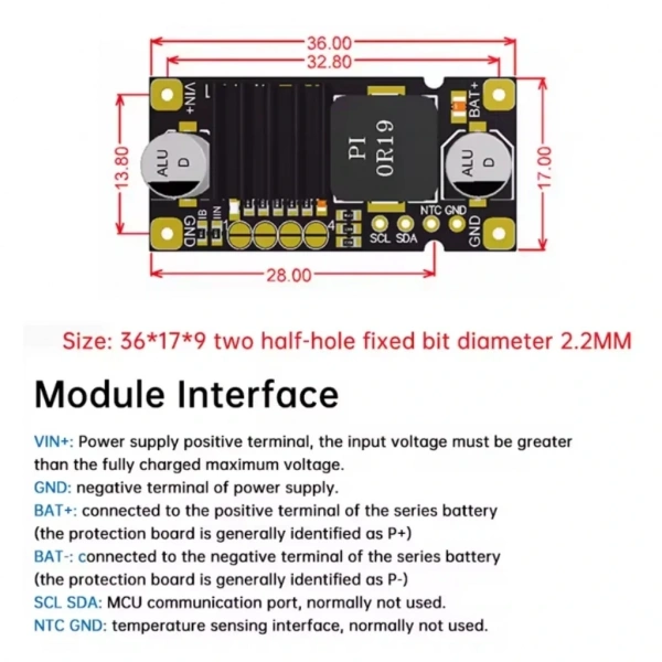 1S-2S-3S-4S Lityum Pil Şarj Modülü Voltaj Düşürücü 3A 40W