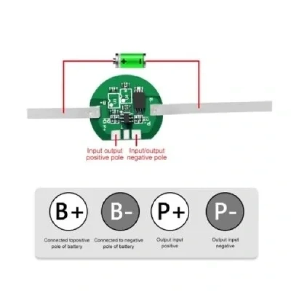 1S 3.2V 2A LifePO4 BMS Batarya Koruyucu Balans Devresi