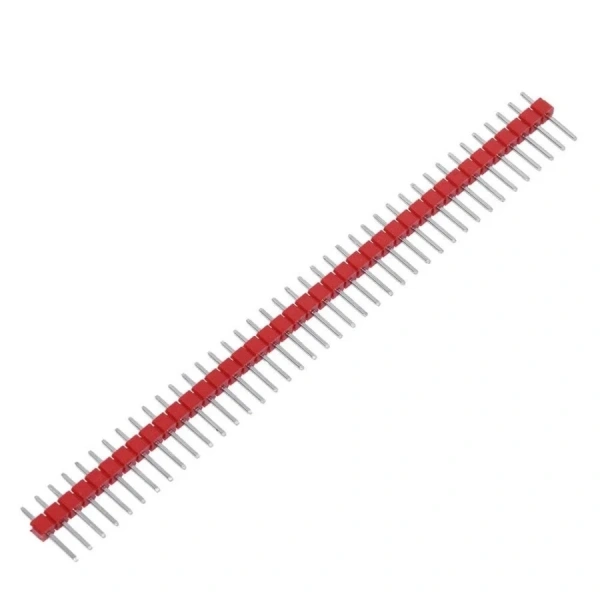 1x40 Erkek Header 40 Pin 2.54mm 180 Derece - Kırmızı