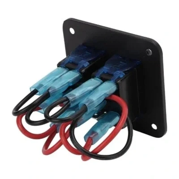 2li ON-OFF Mavi Işıklı Anahtar Switch Panel 12V-24V