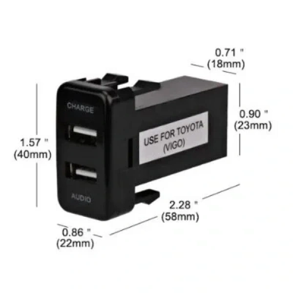 2li USB Şarj Soket Paneli - Şarj + Ses