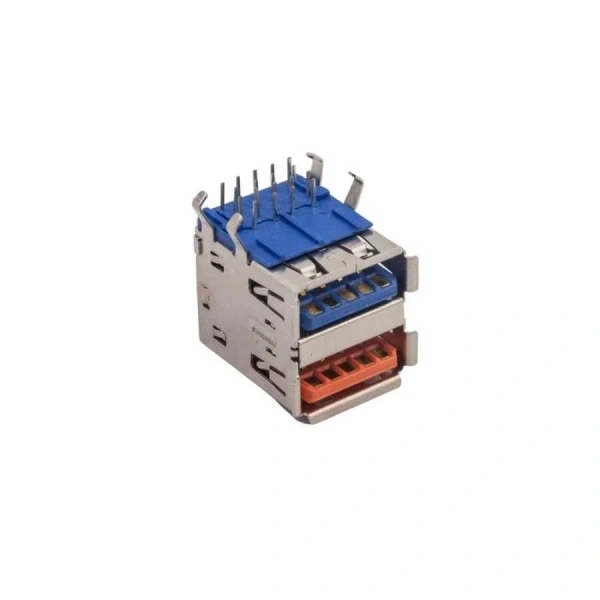 2 Port USB-A 3.0 Dişi Konnektör PCB Tipi