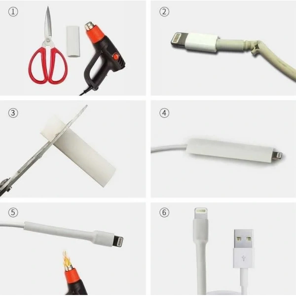 20 Parça Iphone/Android Kablosu Koruyucu Makaron Seti
