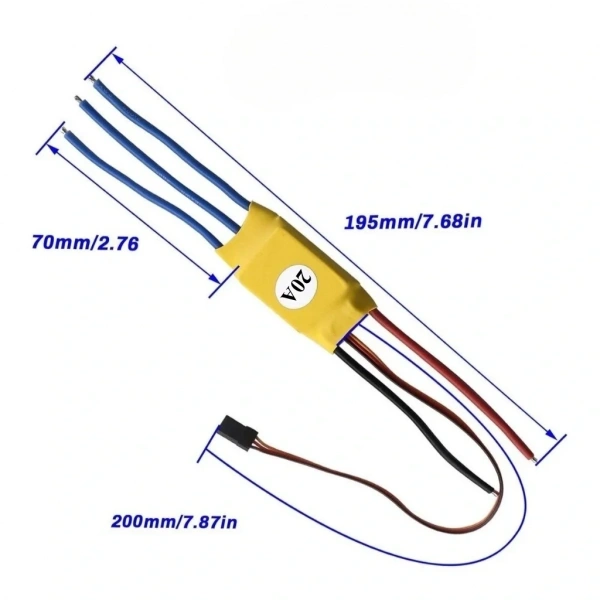 20A ESC Fırçasız Motor Sürücü