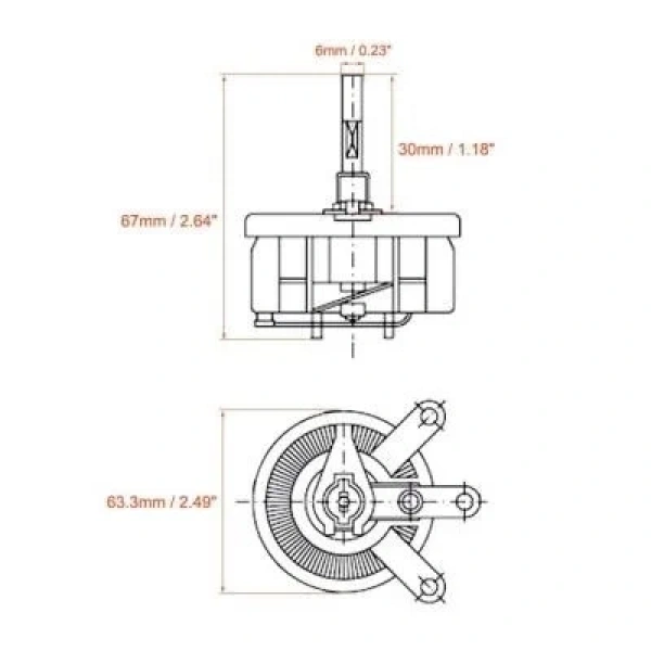 20R 50W BC1 Reosta Direnç - Potansiyometre