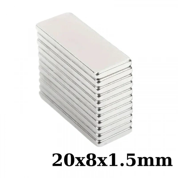 20x8x1.5mm Neodyum Güçlü Mıknatıs - Neodim Magnet