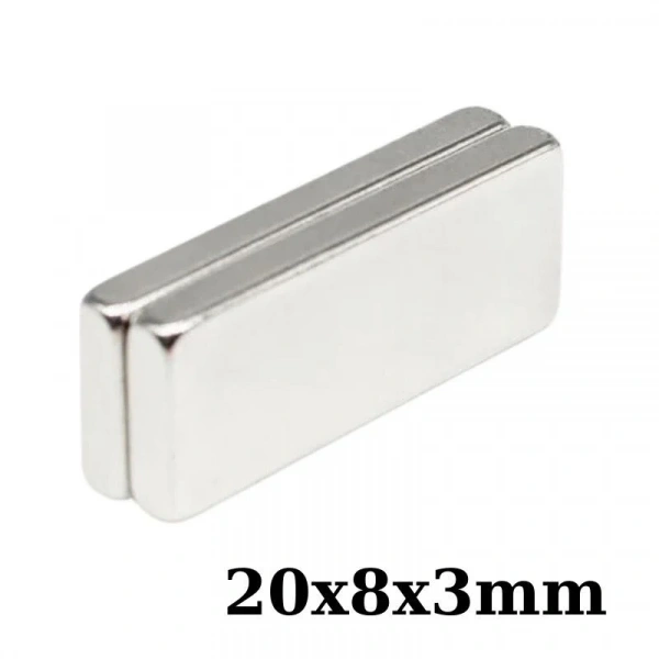20x8x3mm Neodyum Güçlü Mıknatıs - Neodim Magnet