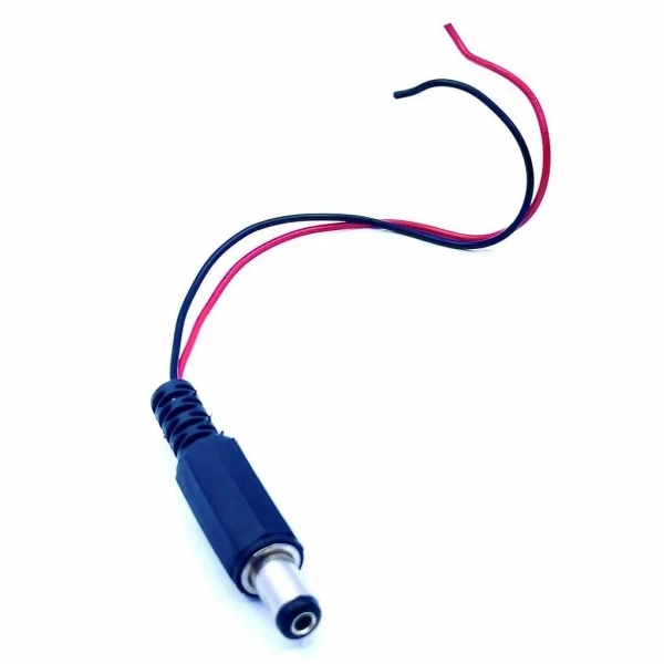 2.1mm Kablolu Erkek Jak - Jack Adaptör Fiş 15 cm 1 Adet