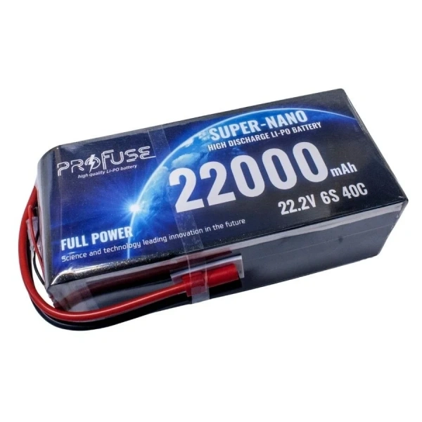 22.2V 6S 22000mAh 40C Lipo Batarya