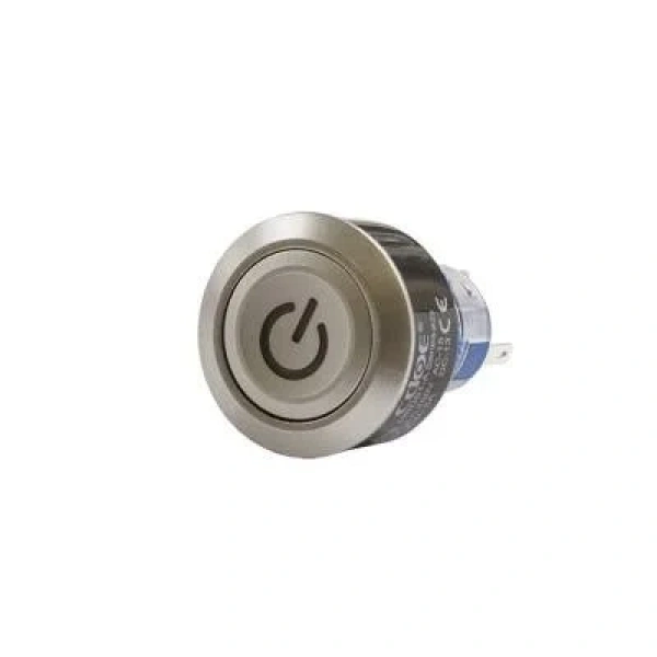 22mm 24V Sarı Power Simgeli Anahtarlı Buton