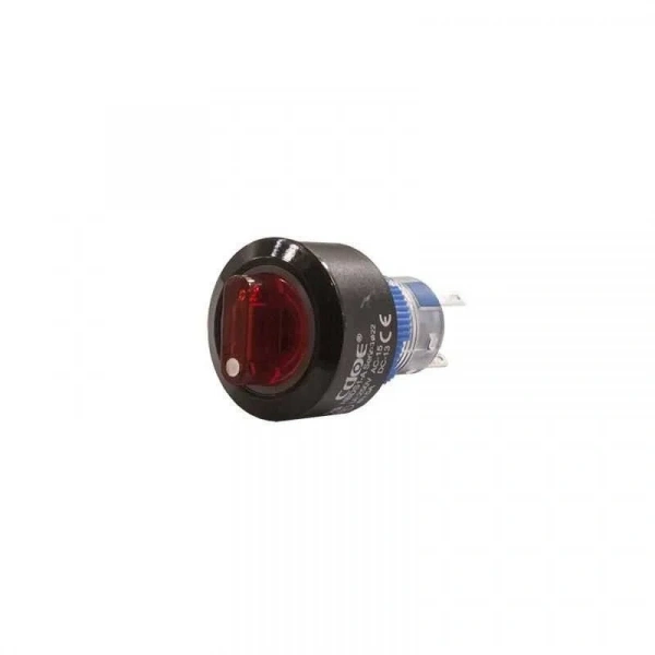 22mm Kırmızı Mandal Buton 1-0-2 CD-APY-22XDR