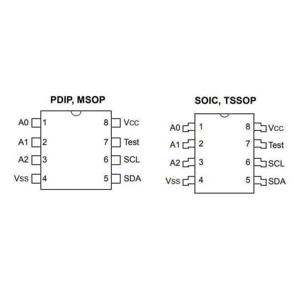 24C02 - DIP8 EEPROM Entegresi