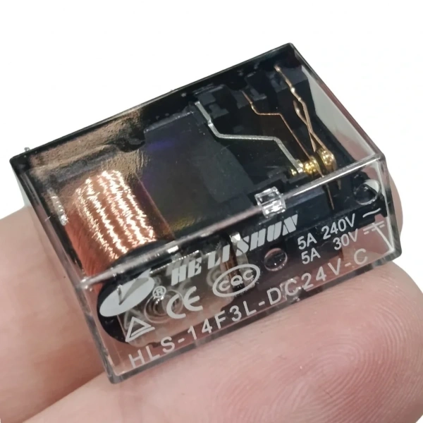 24V 5A Çift Kontak Röle - HLS-14F3L-DC24V-C
