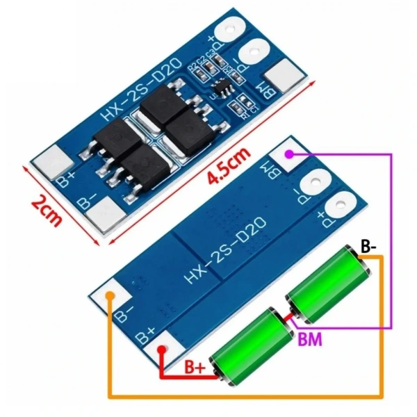 2S 13A BMS 18650 Lityum Pil Şarj Koruma Devresi