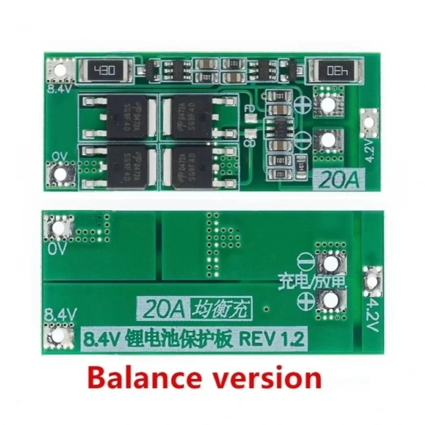 2S 20A BMS 8.4V 18650 Lityum Pil Şarj Koruma Devresi Balanslı