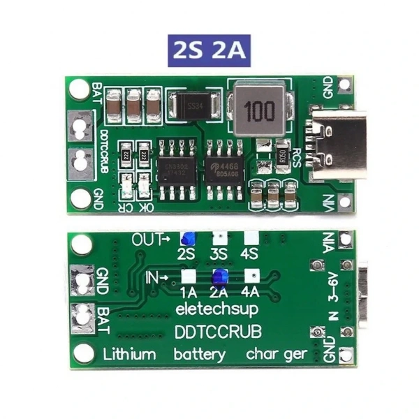 2S 2A Type-C Şarj Modülü Çok Hücreli 18650 Lityum Pil Şarj Devresi 8.4V