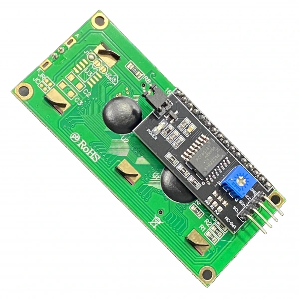 2x16 LCD - LCD1602 Yeşil Ekran + IIC/I2C Arayüz Modülü