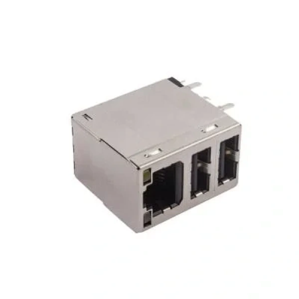 2xUSB-A 2.0 Dişi - 1xRJ45 Dişi Ethernet Port PCB Tipi
