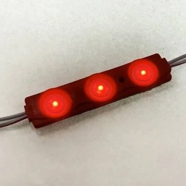 3lü Mercekli Modül Led - Kırmızı 12V 1.2W