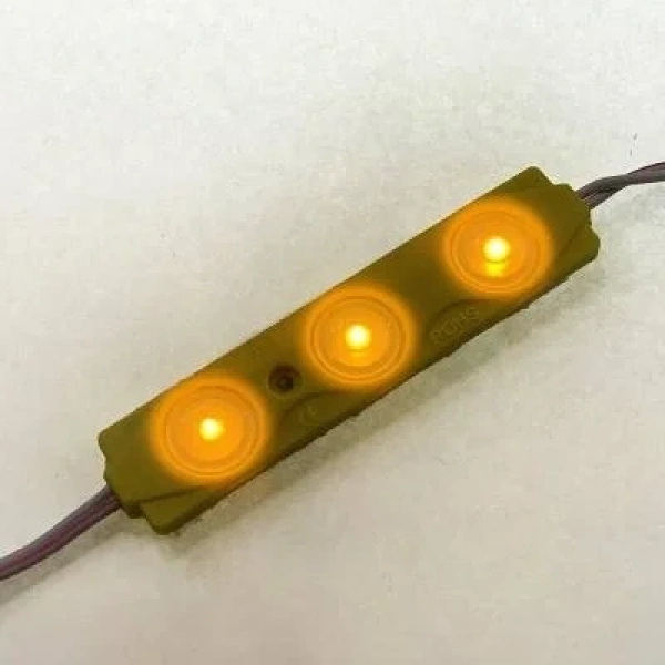 3lü Mercekli Modül Led - Sarı 12V 1.2W