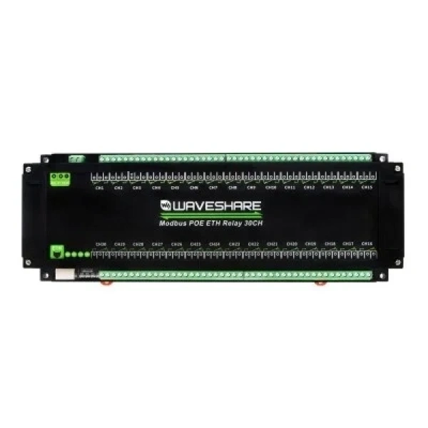 30 Kanallı Ethernet Röle Modülü - Modbus RTU/Modbus TCP Protokolü- PoE Ethernet Port