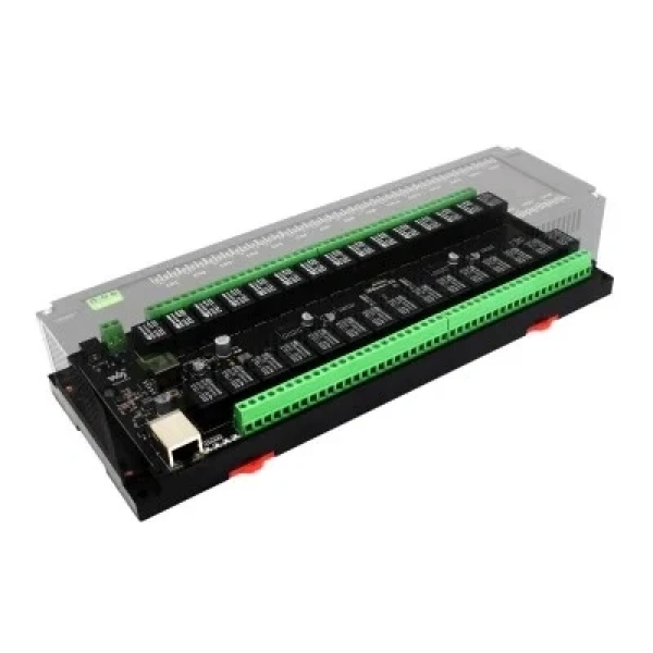 30 Kanallı Ethernet Röle Modülü - Modbus RTU/Modbus TCP Protokolü- PoE Ethernet Port