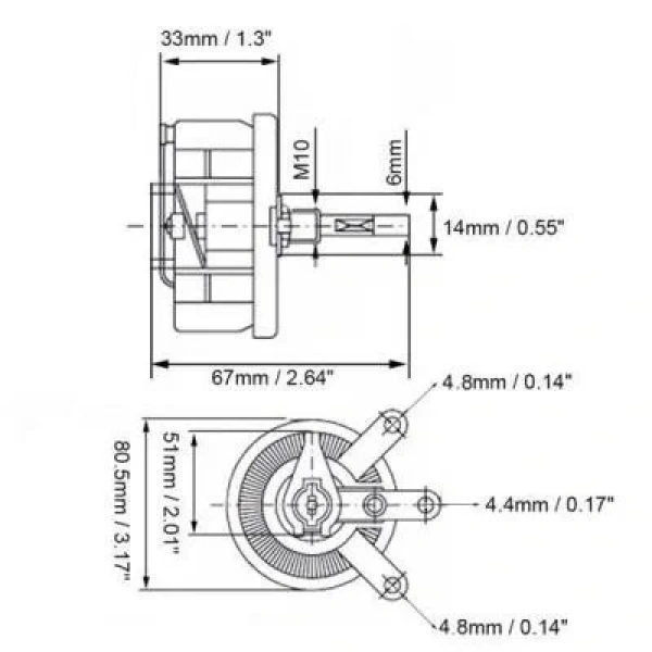 300R 100W BC1 Reosta Direnç - Potansiyometre