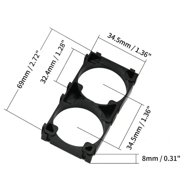 32700 Li-ion Pil Tutucu Braket 2li